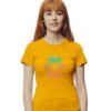 Yoga Se Hoga! Yellow Round Neck Cotton Half Sleeved Women T-Shirt with Printed Graphics - Image 4